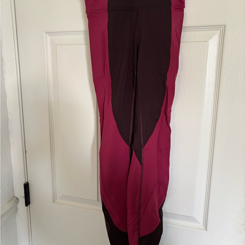 Lululemon Pink and Maroon Women's Leggings